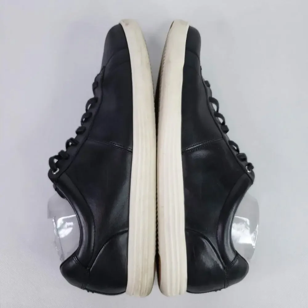 Cole Haan Sneakers Men's Size 13 Black Leather Lace Up Casual Shoes Preppy